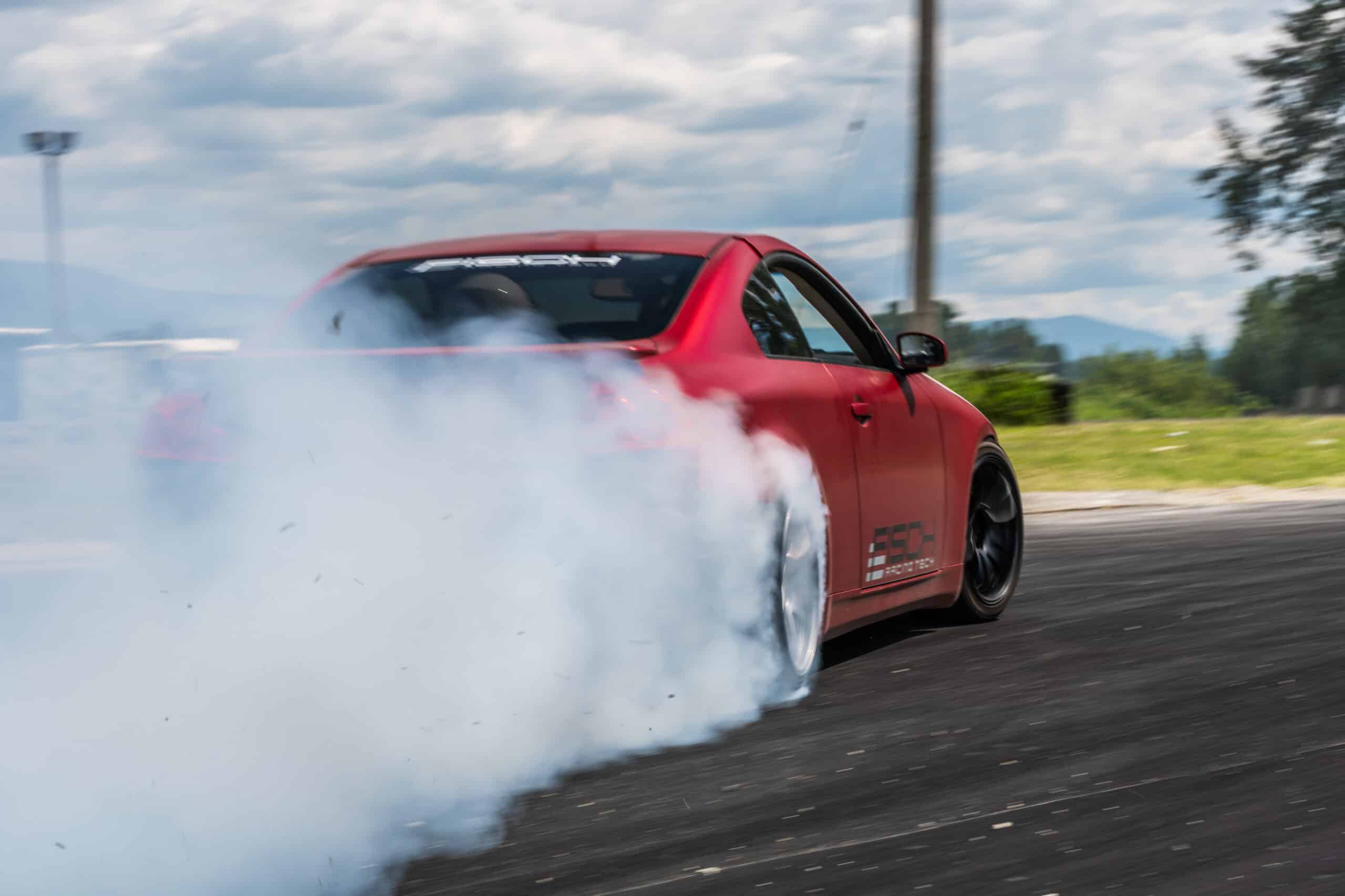 Burning rubber