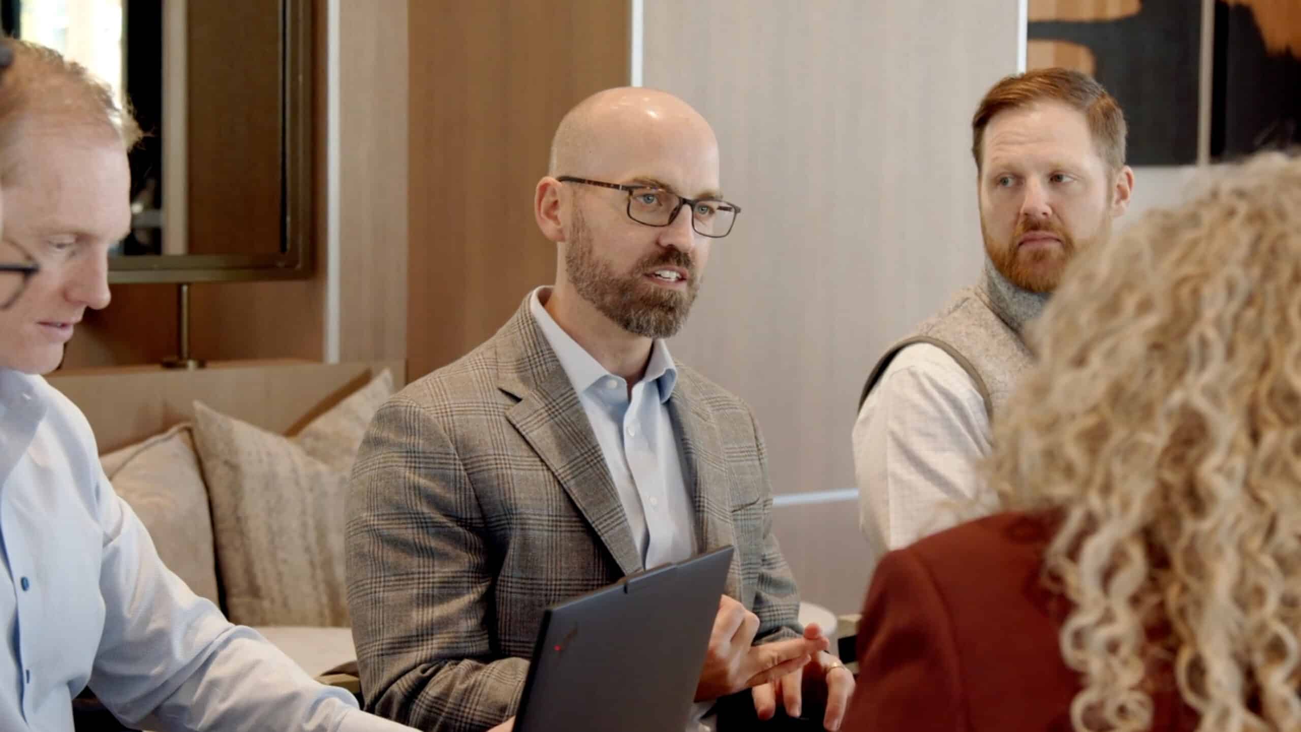 John Atkinson at an executives meeting